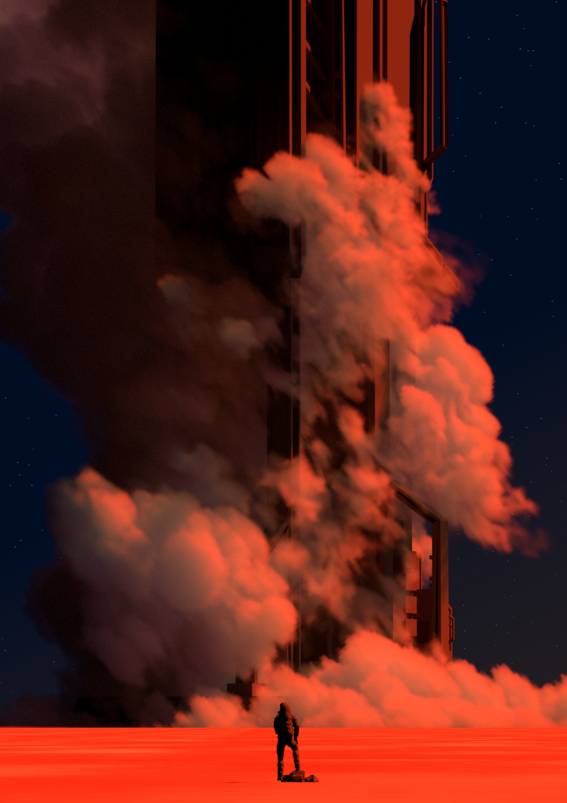 Volumetric scene rendered with the physically-based C++ renderer